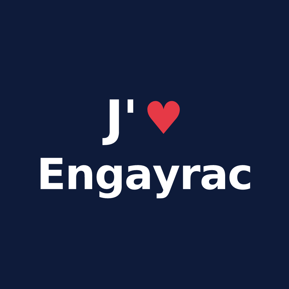 T-shirt personnalisé Engayrac — design J'aime Engayrac