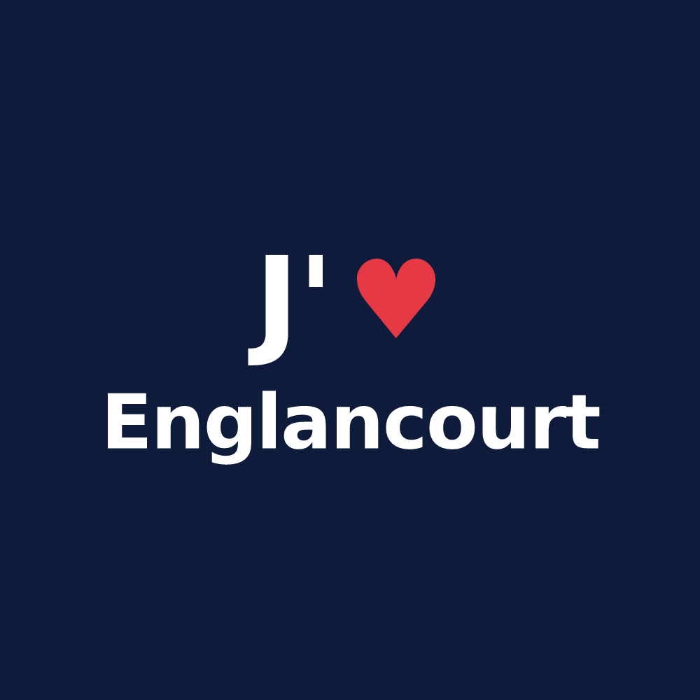 T-shirt personnalisé Englancourt — design J'aime Englancourt
