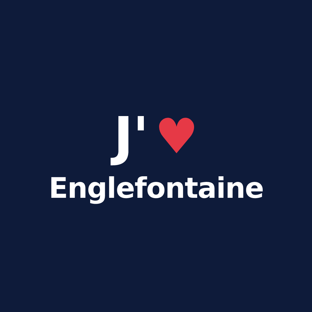 T-shirt personnalisé Englefontaine — design J'aime Englefontaine