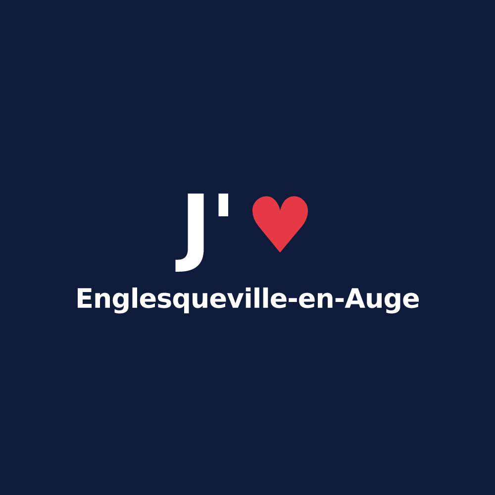 T-shirt personnalisé Englesqueville-en-Auge — design J'aime Englesqueville-en-Auge
