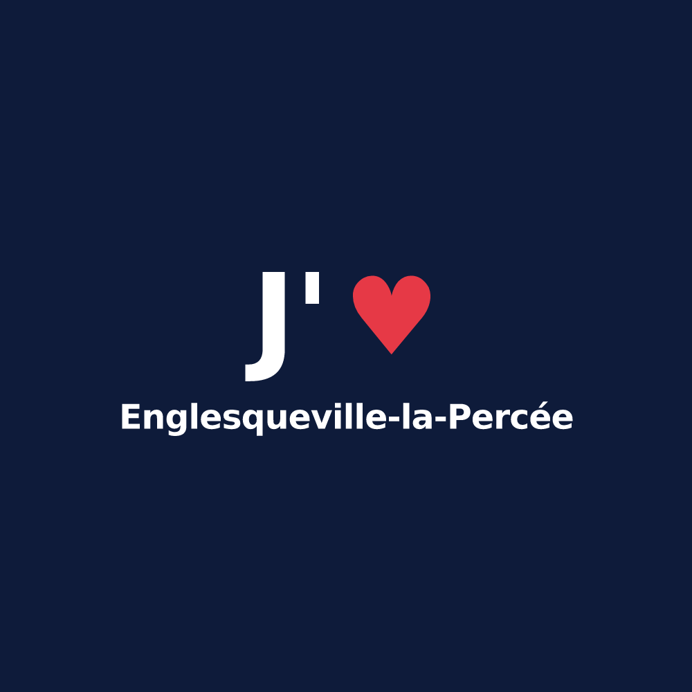 T-shirt personnalisé Englesqueville-la-Percée — design J'aime Englesqueville-la-Percée