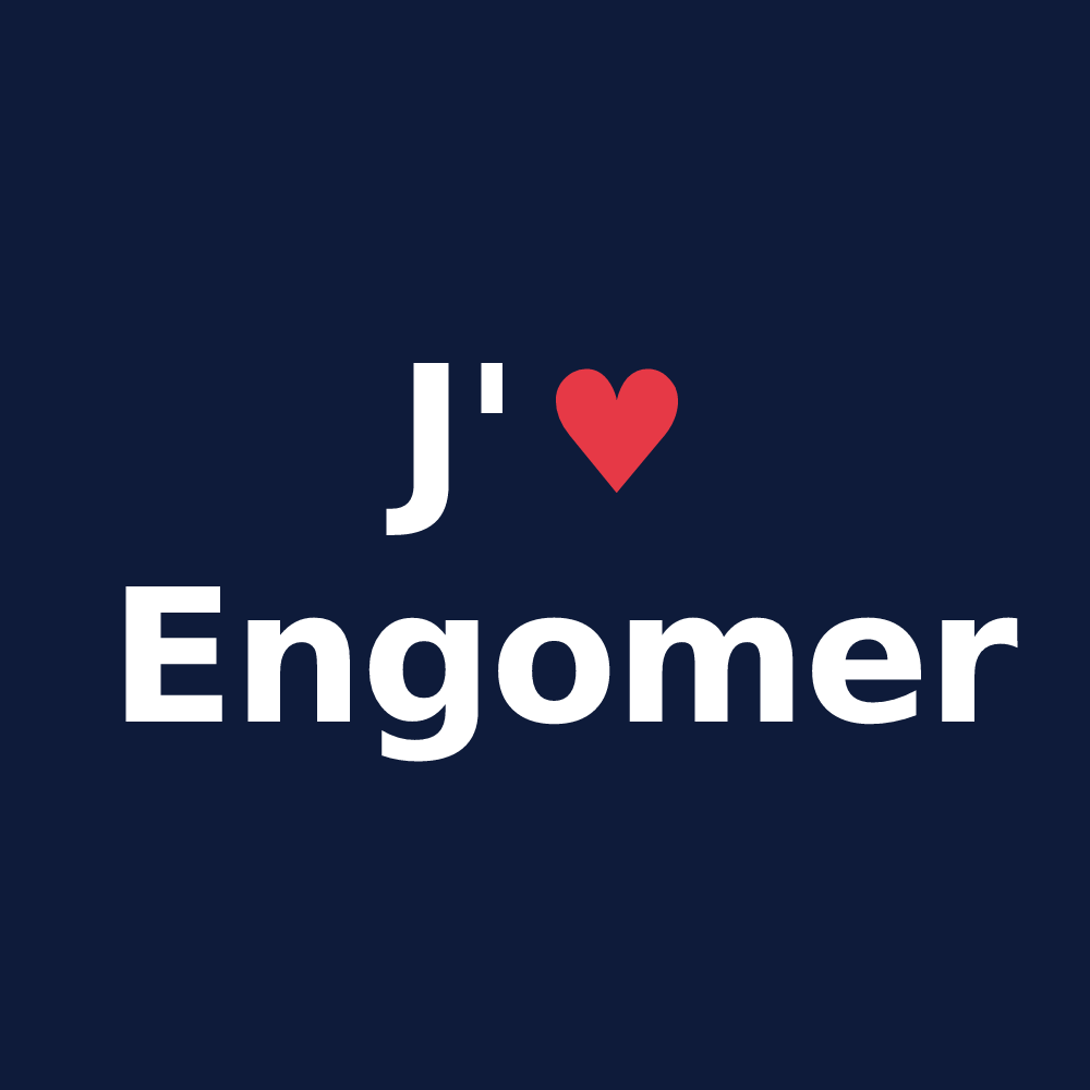 T-shirt personnalisé Engomer — design J'aime Engomer