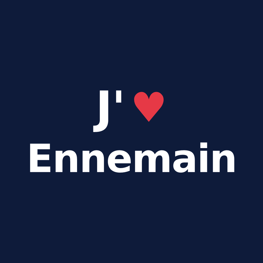 T-shirt personnalisé Ennemain — design J'aime Ennemain