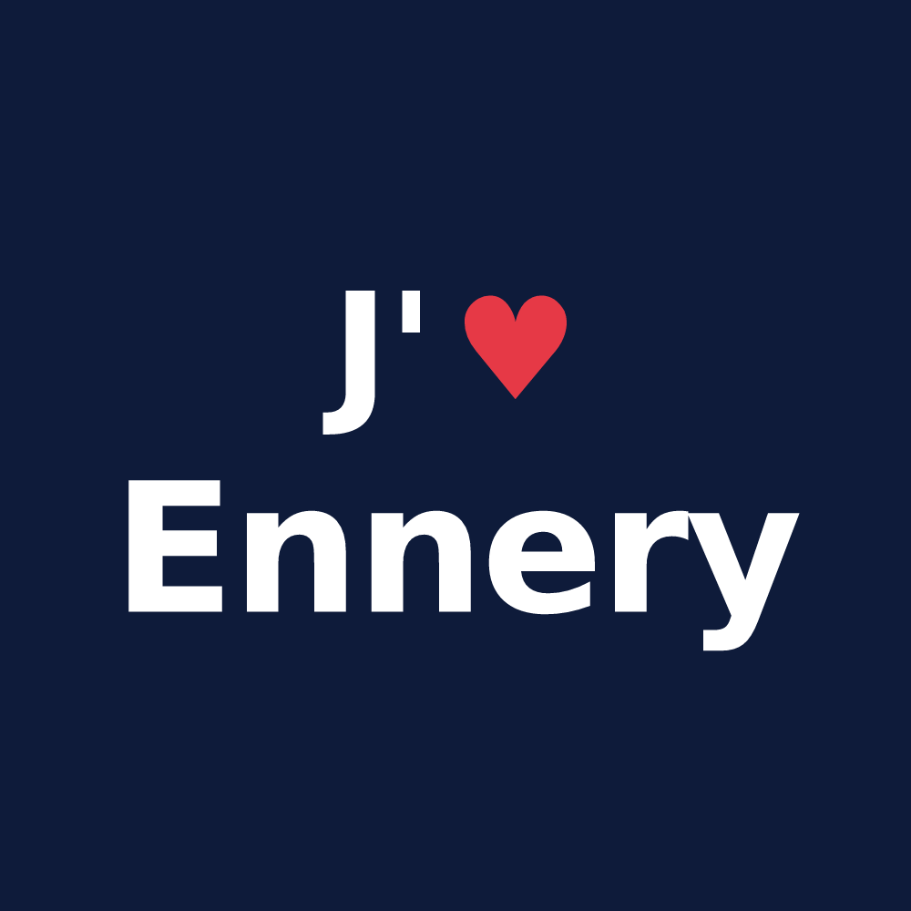 T-shirt personnalisé Ennery — design J'aime Ennery