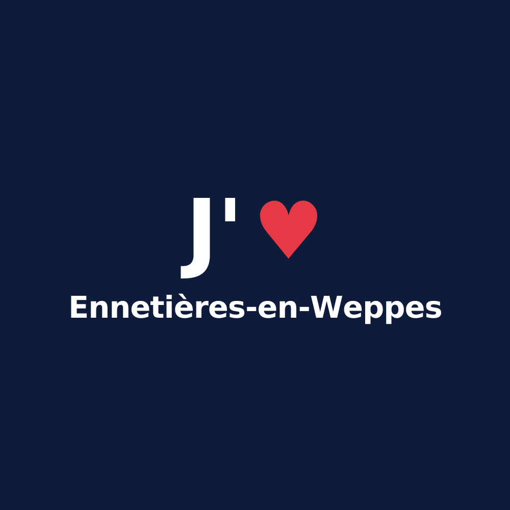 T-shirt personnalisé Ennetières-en-Weppes — design J'aime Ennetières-en-Weppes