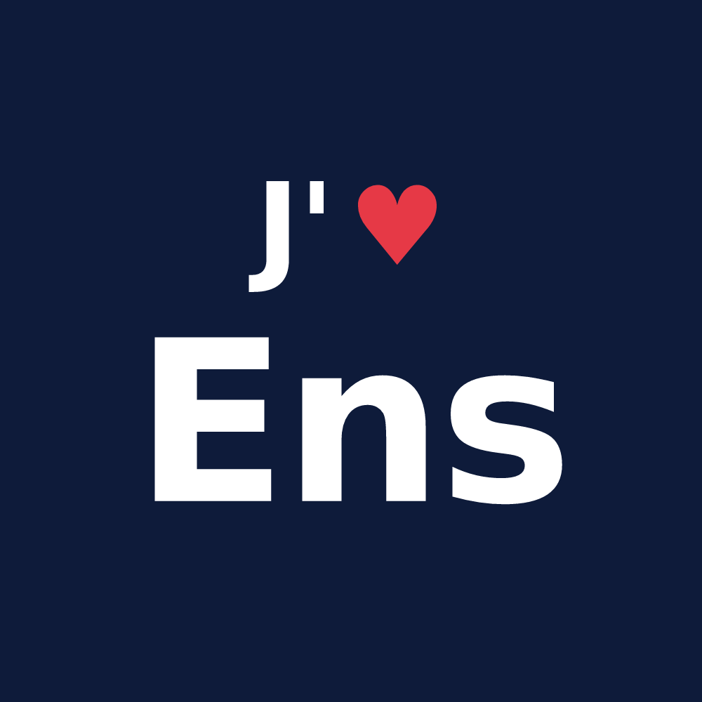 T-shirt personnalisé Ens — design J'aime Ens
