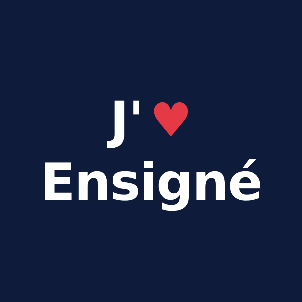 T-shirt personnalisé Ensigné — design J'aime Ensigné