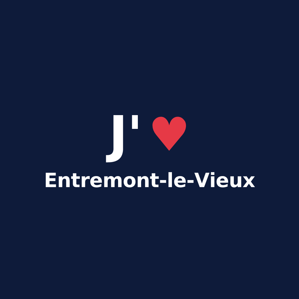 T-shirt personnalisé Entremont-le-Vieux — design J'aime Entremont-le-Vieux
