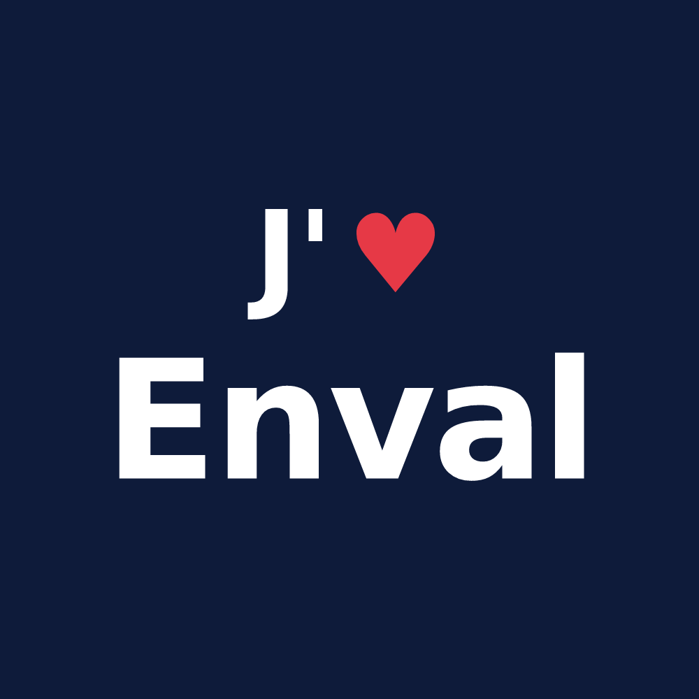 T-shirt personnalisé Enval — design J'aime Enval