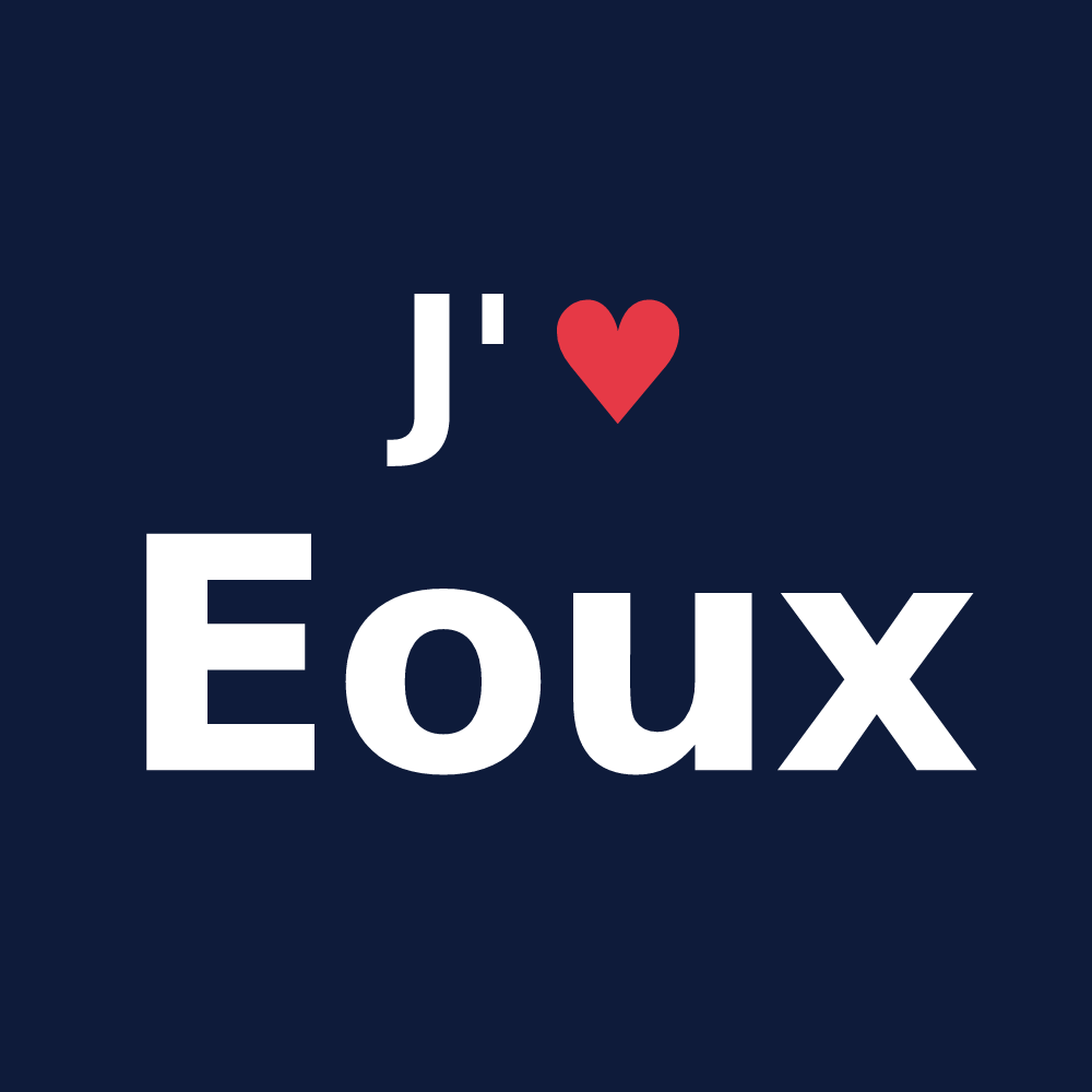 T-shirt personnalisé Eoux — design J'aime Eoux