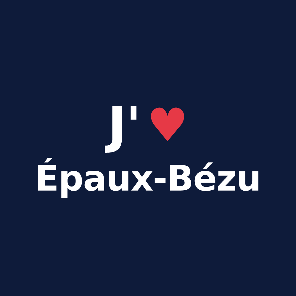 T-shirt personnalisé Épaux-Bézu — design J'aime Épaux-Bézu
