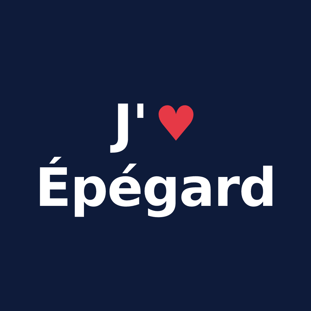 T-shirt personnalisé Épégard — design J'aime Épégard