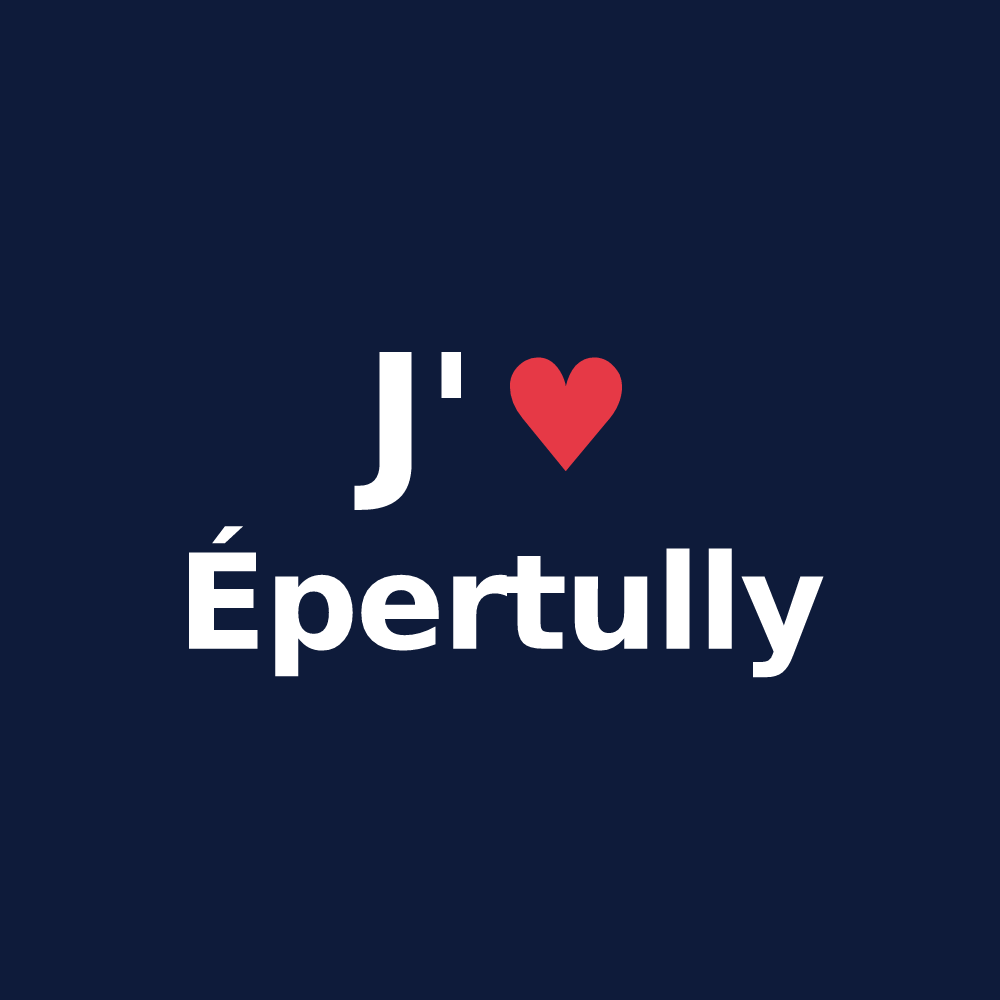 T-shirt personnalisé Épertully — design J'aime Épertully