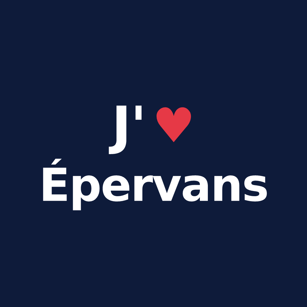 T-shirt personnalisé Épervans — design J'aime Épervans