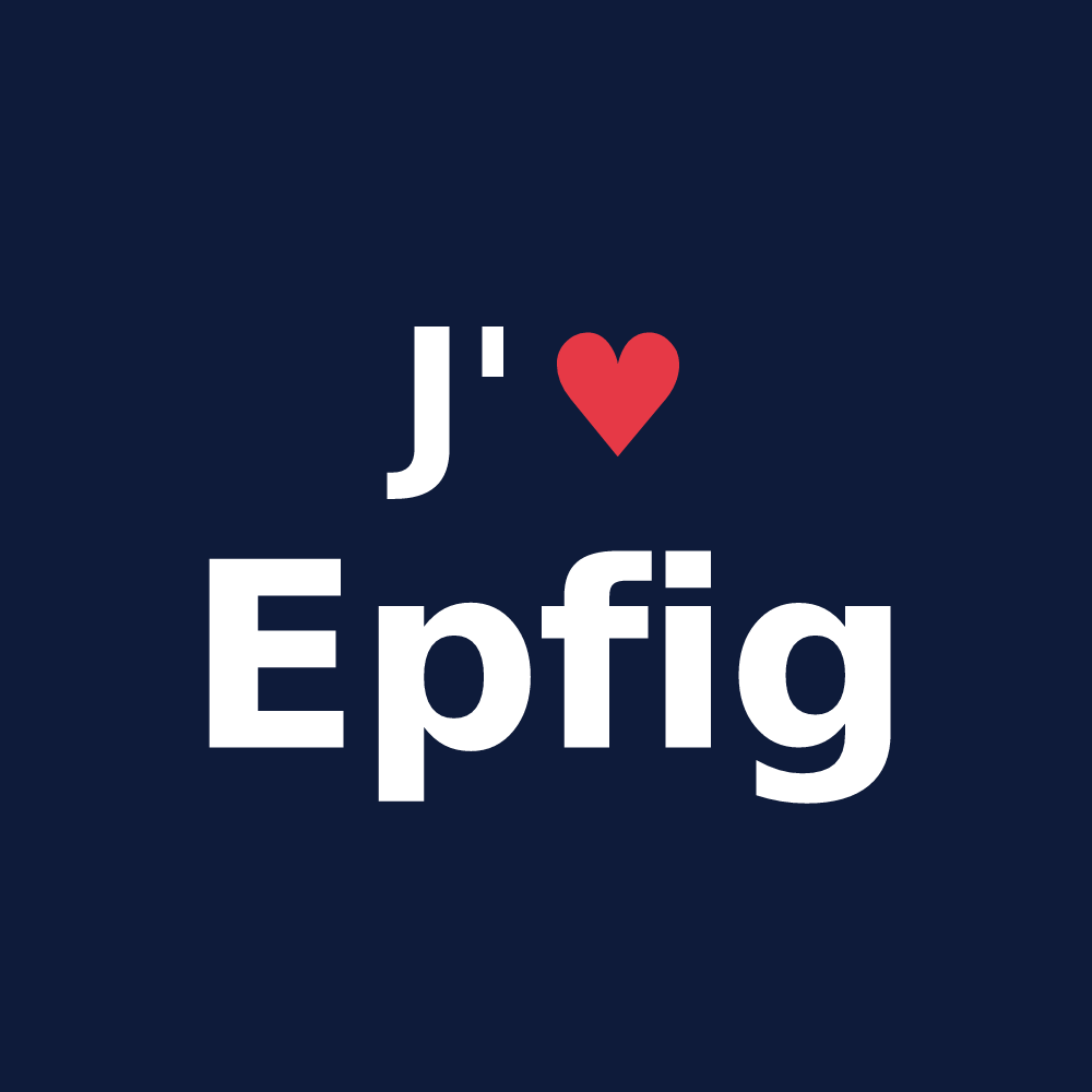 T-shirt personnalisé Epfig — design J'aime Epfig