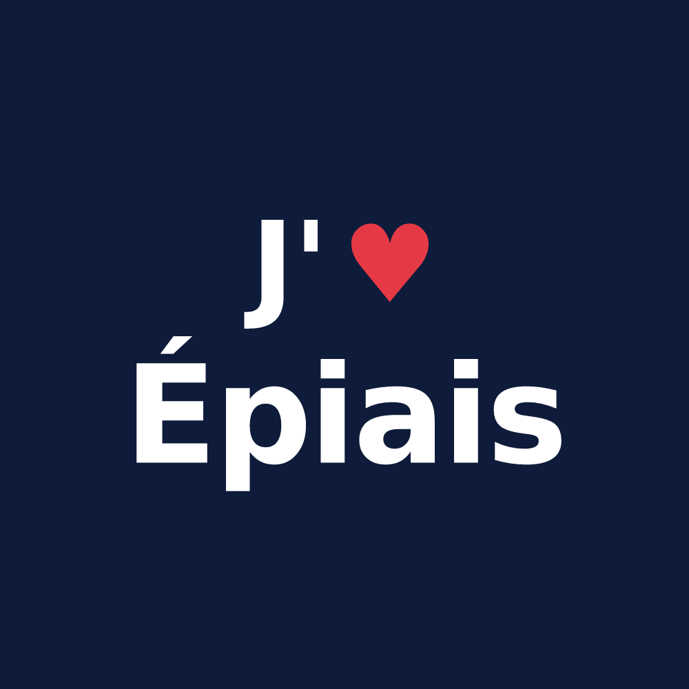 T-shirt personnalisé Épiais — design J'aime Épiais