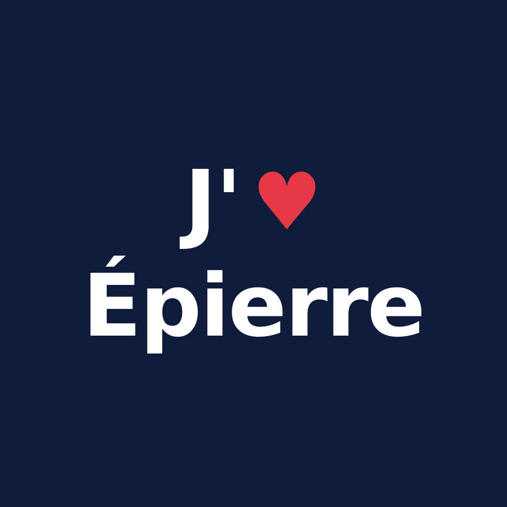 T-shirt personnalisé Épierre — design J'aime Épierre