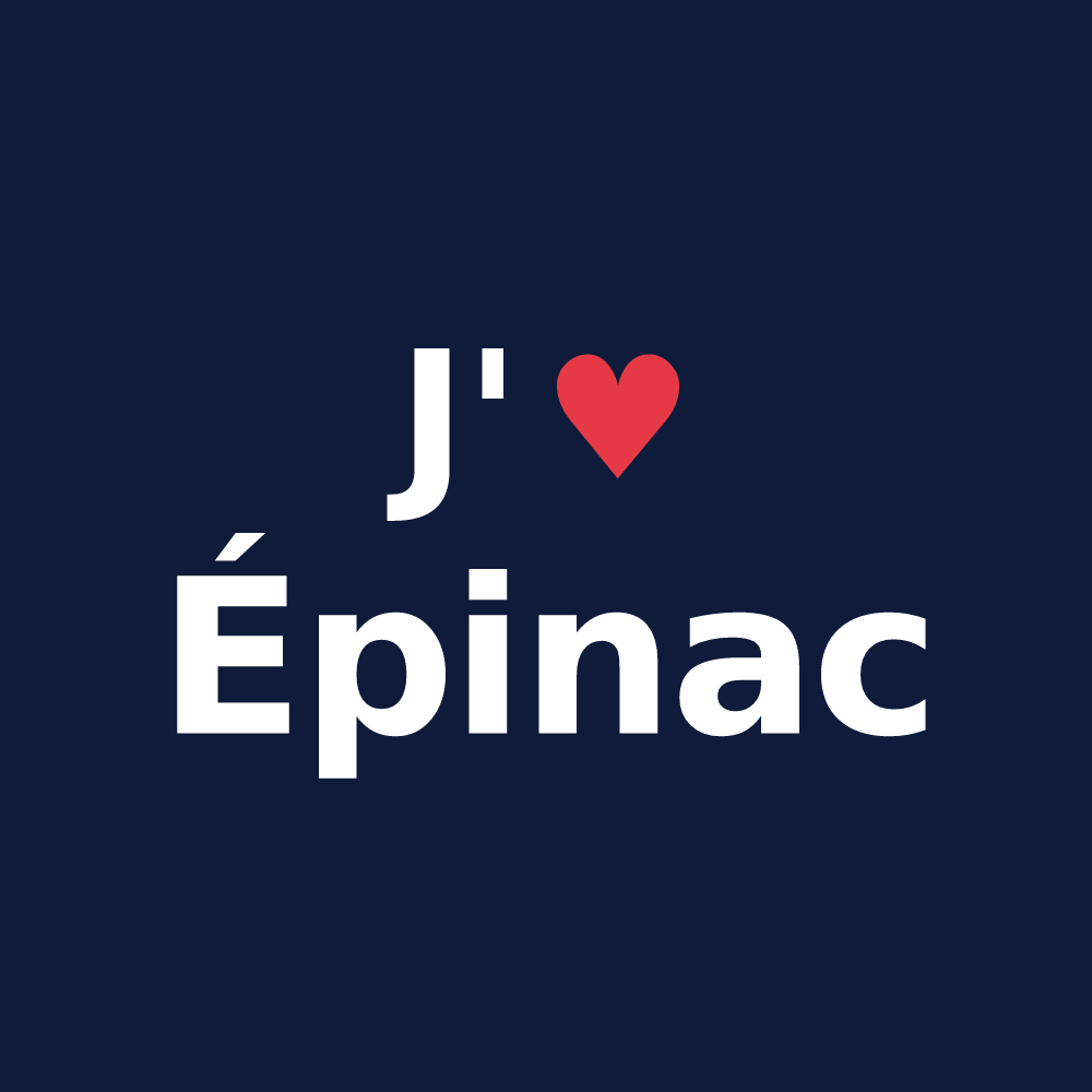 T-shirt personnalisé Épinac — design J'aime Épinac