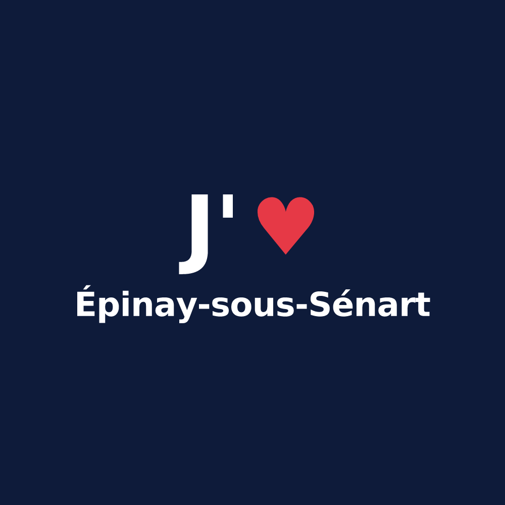 T-shirt personnalisé Épinay-sous-Sénart — design J'aime Épinay-sous-Sénart