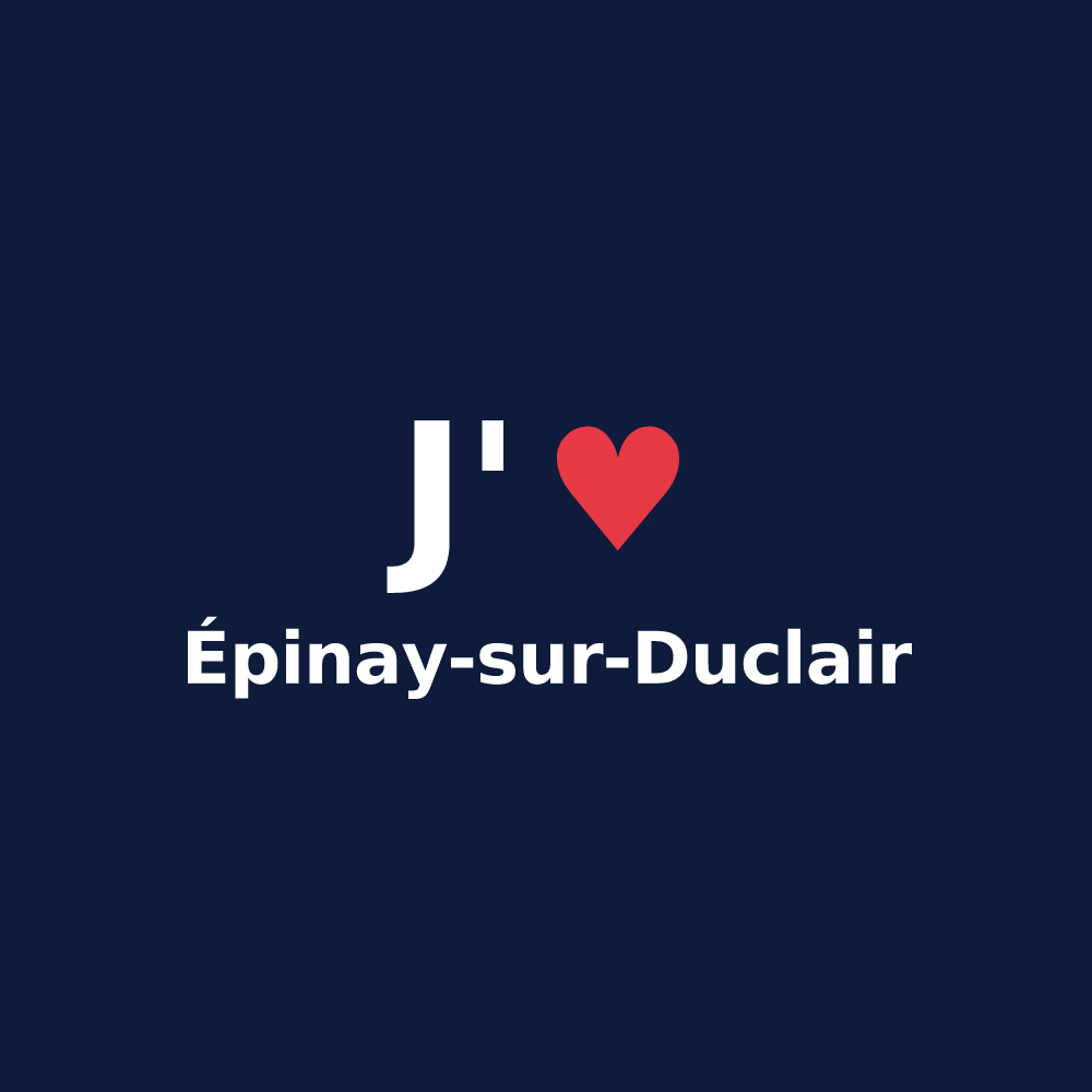 T-shirt personnalisé Épinay-sur-Duclair — design J'aime Épinay-sur-Duclair