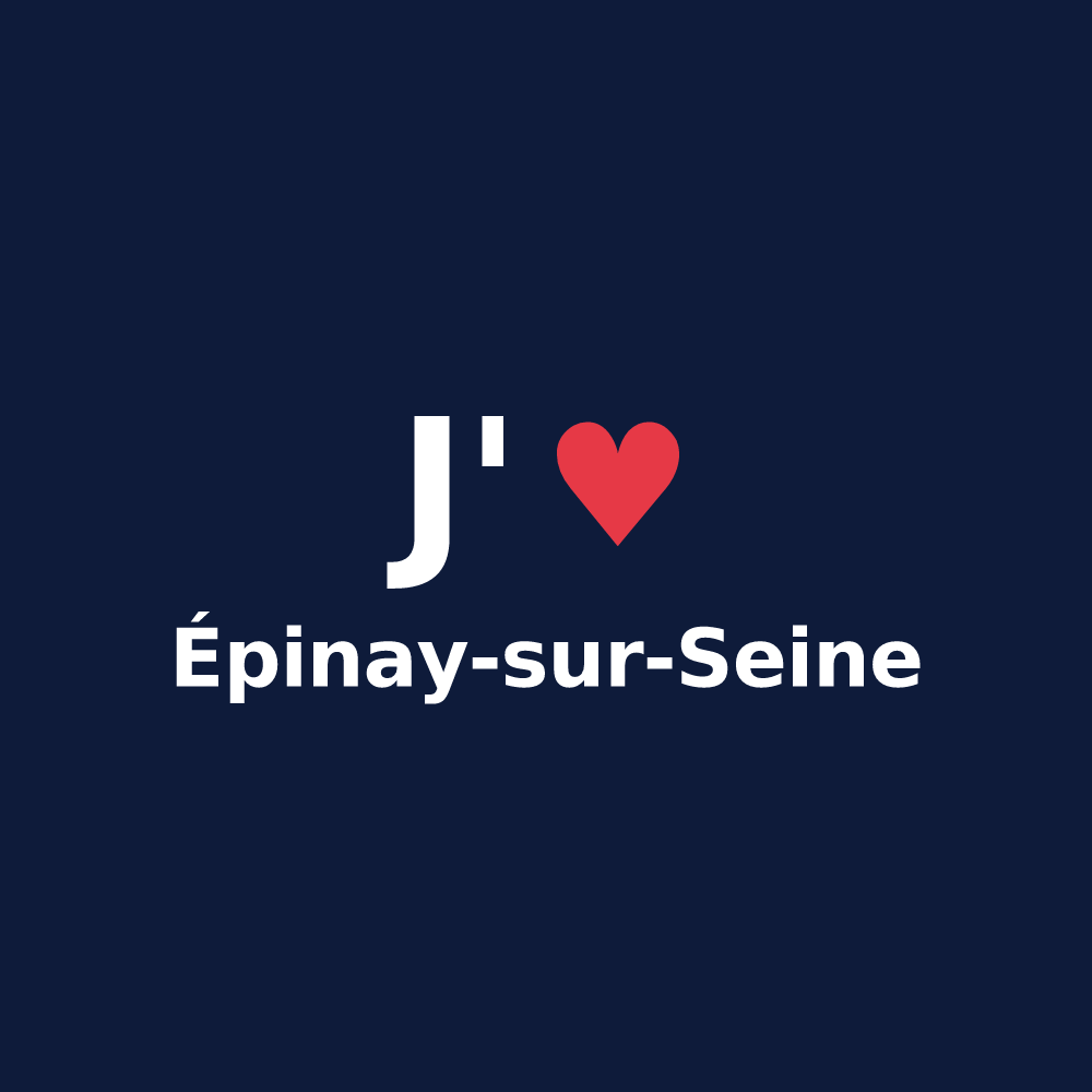 T-shirt personnalisé Épinay-sur-Seine — design J'aime Épinay-sur-Seine