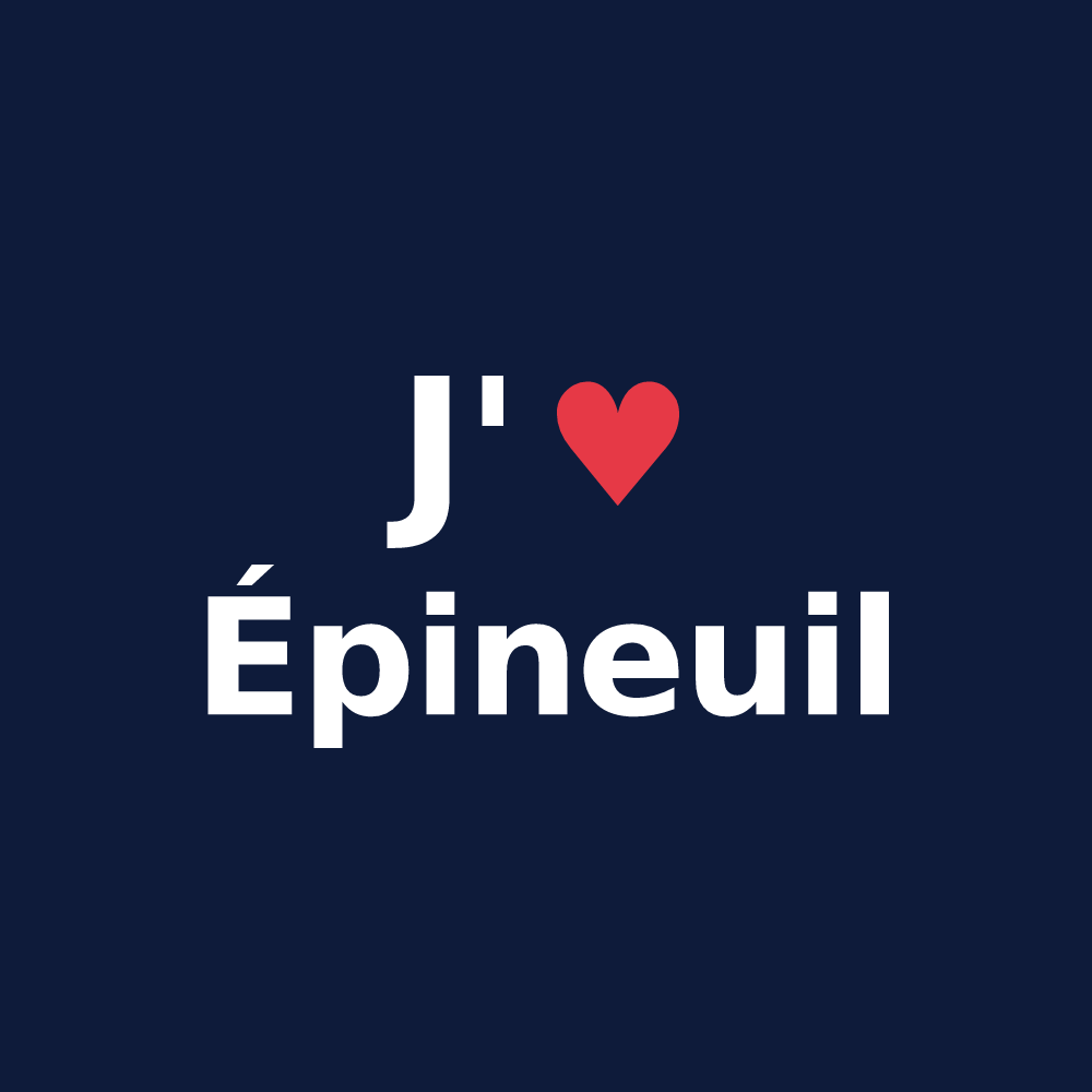 T-shirt personnalisé Épineuil — design « J'aime Épineuil » imprimé sur le t-shirt