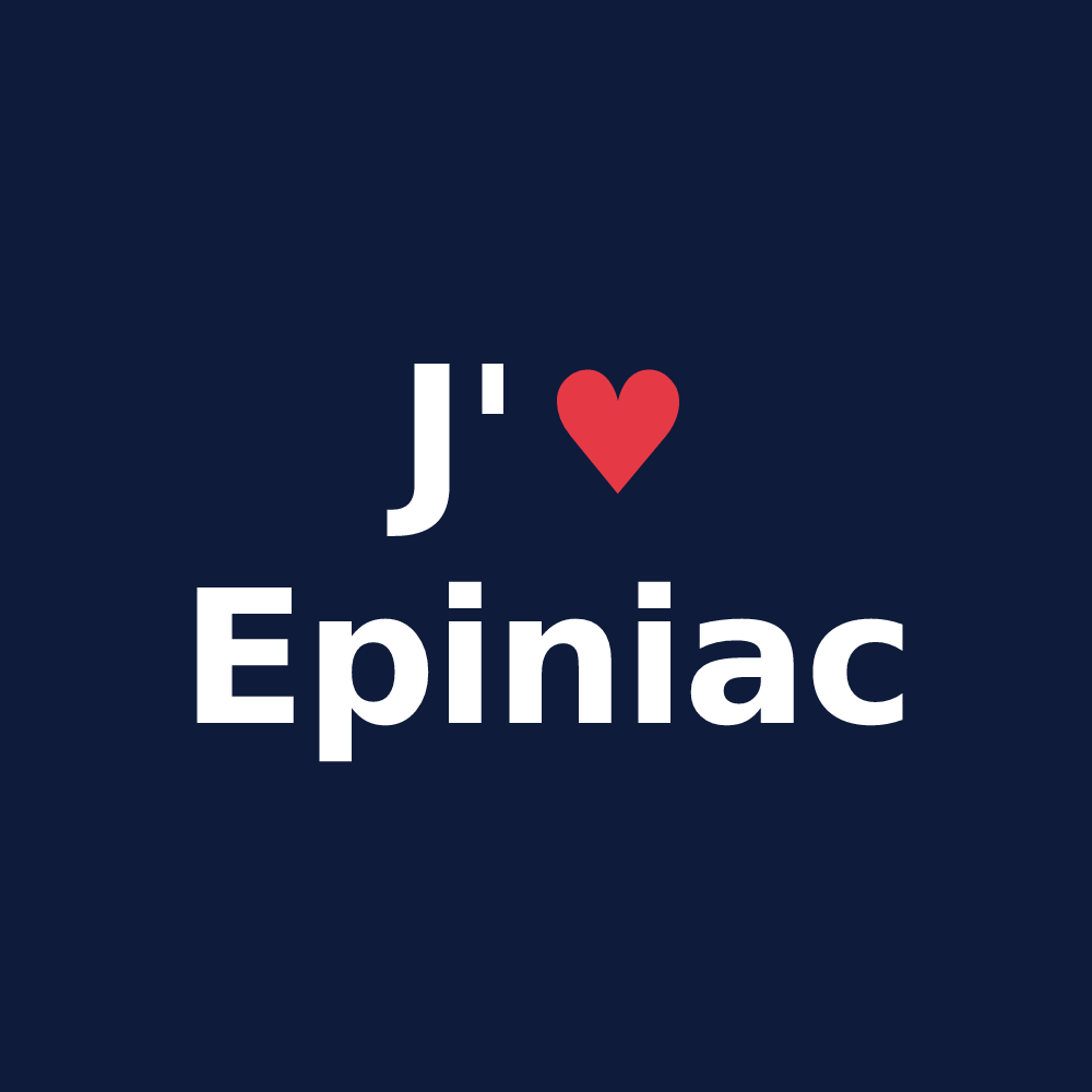 T-shirt personnalisé Epiniac — design J'aime Epiniac