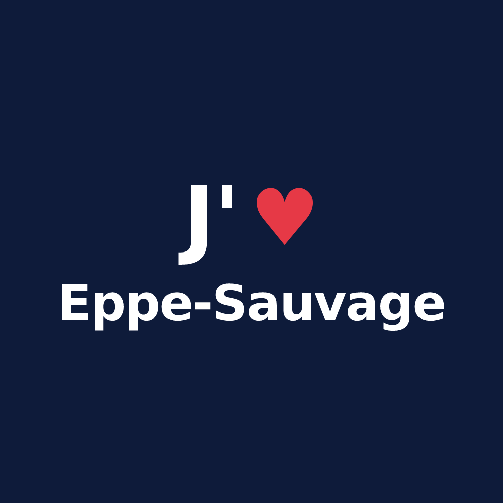 T-shirt personnalisé Eppe-Sauvage — design J'aime Eppe-Sauvage