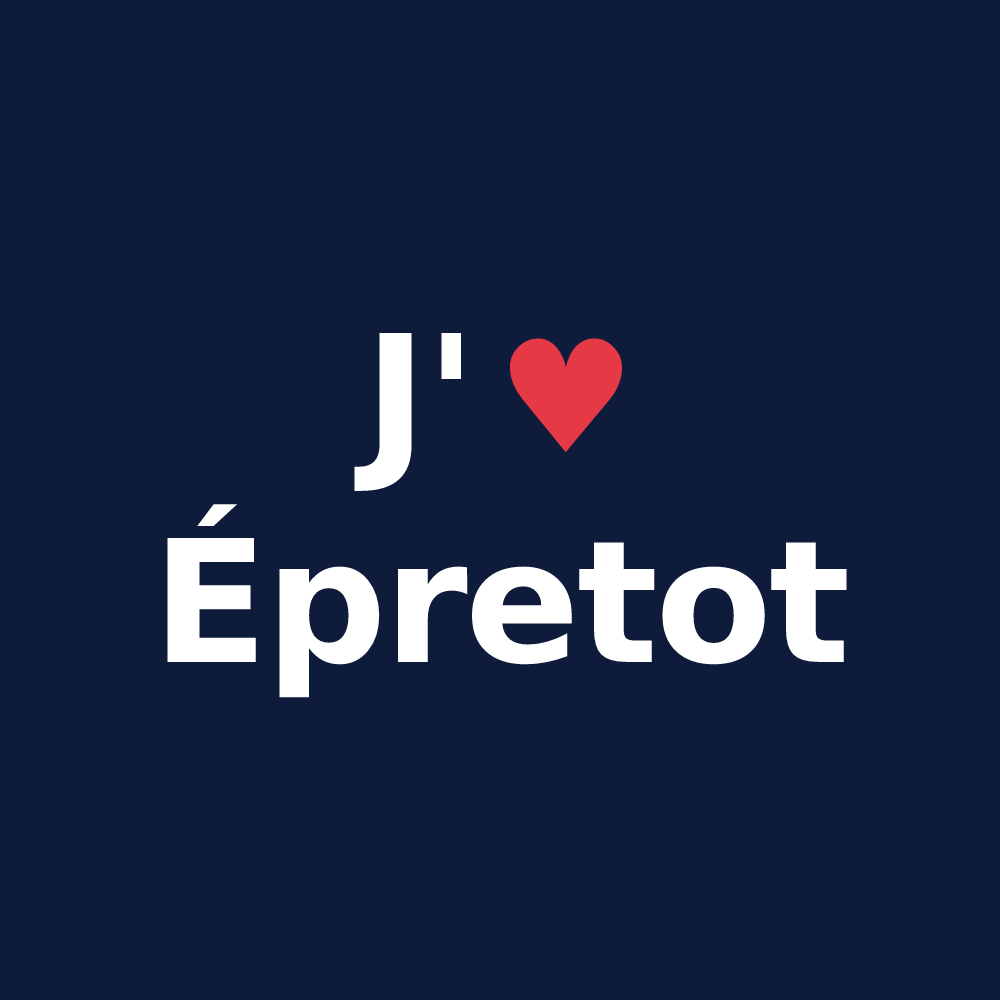 T-shirt personnalisé Épretot — design J'aime Épretot