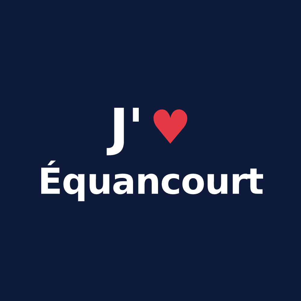 T-shirt personnalisé Équancourt — design J'aime Équancourt