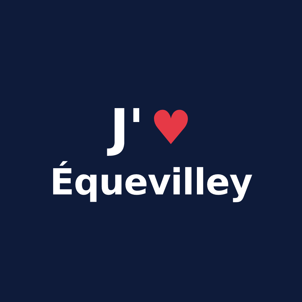 T-shirt personnalisé Équevilley — design J'aime Équevilley