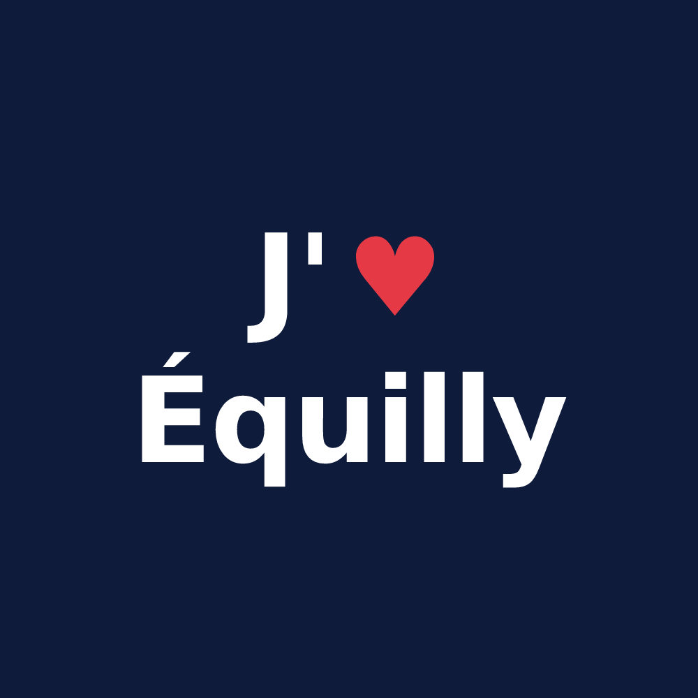 T-shirt personnalisé Équilly — design J'aime Équilly