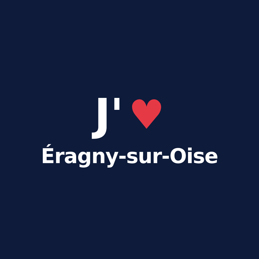 T-shirt personnalisé Éragny-sur-Oise — design J'aime Éragny-sur-Oise