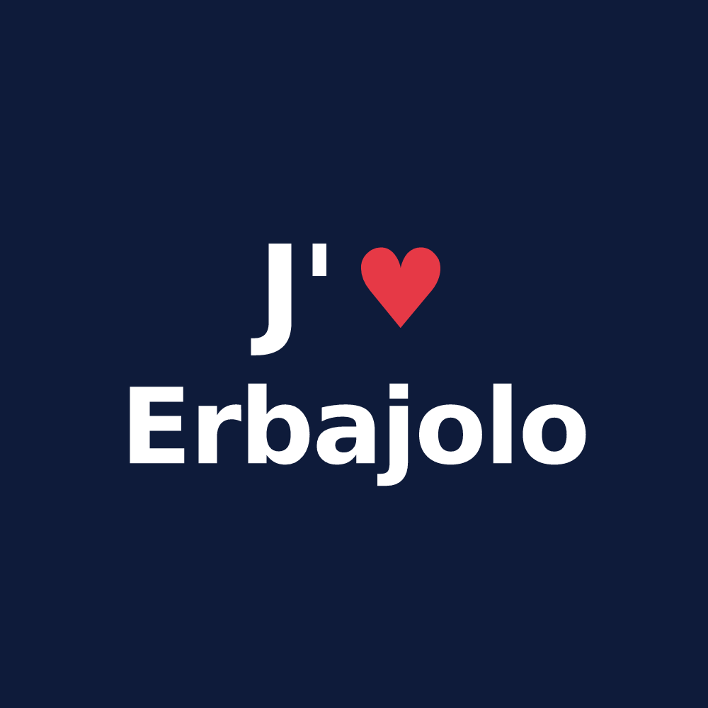 T-shirt personnalisé Erbajolo — design J'aime Erbajolo