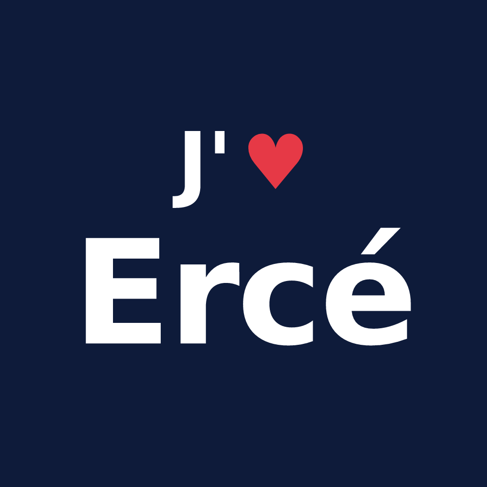 T-shirt personnalisé Ercé — design J'aime Ercé