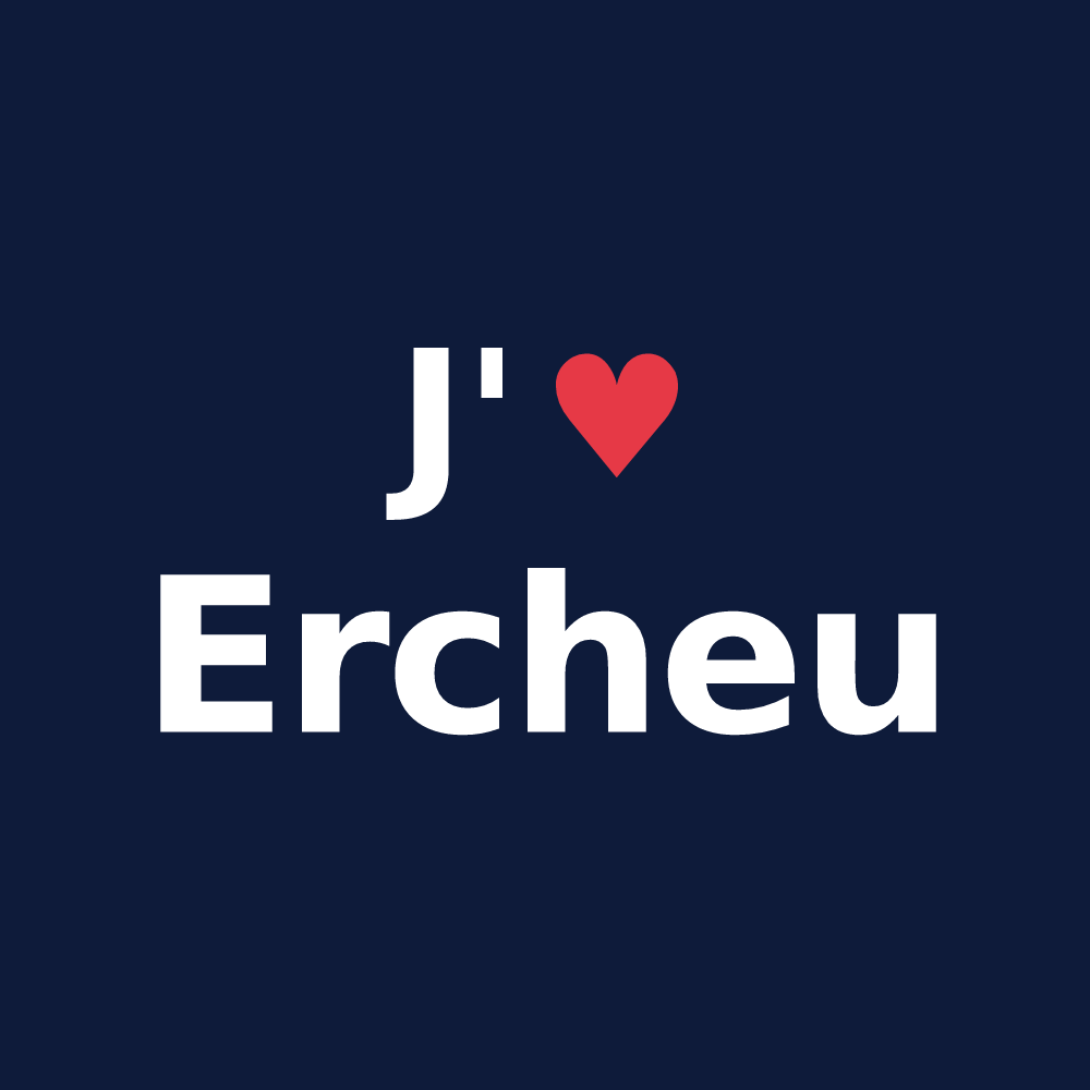 T-shirt personnalisé Ercheu — design J'aime Ercheu
