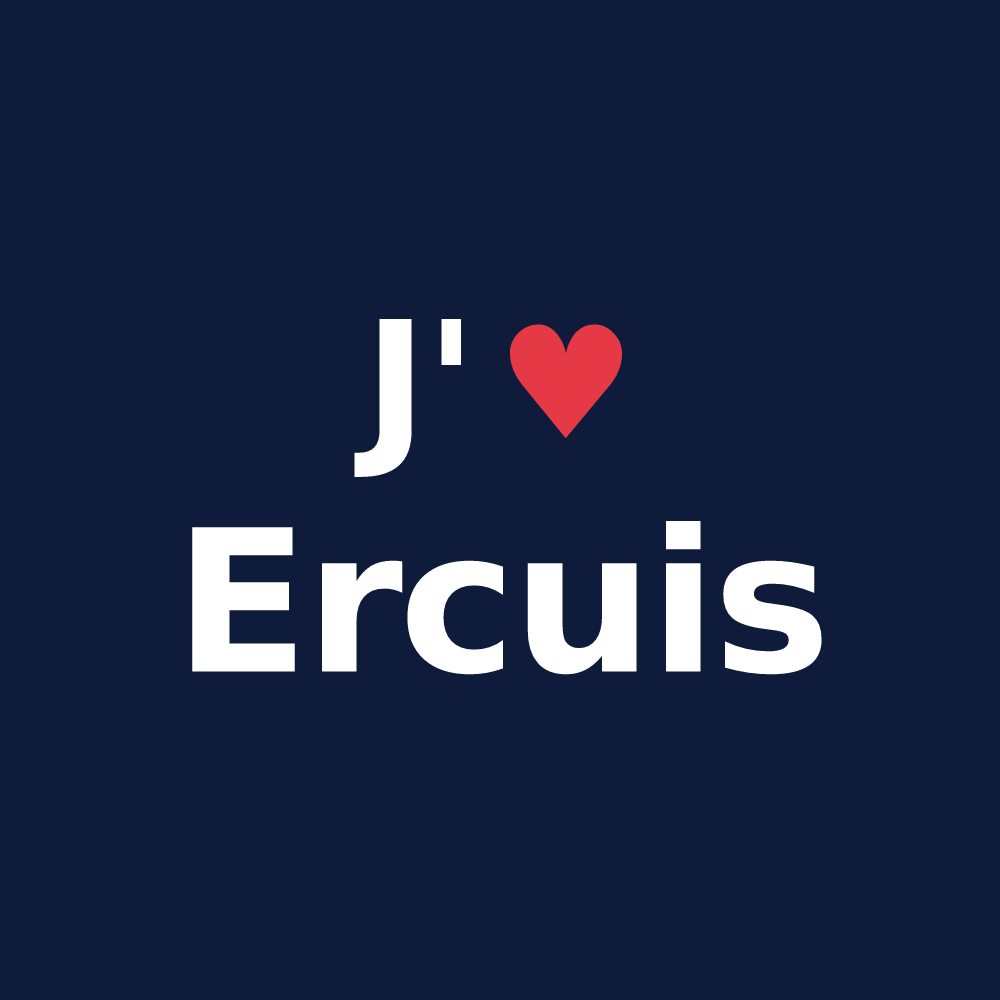 T-shirt personnalisé Ercuis — design J'aime Ercuis