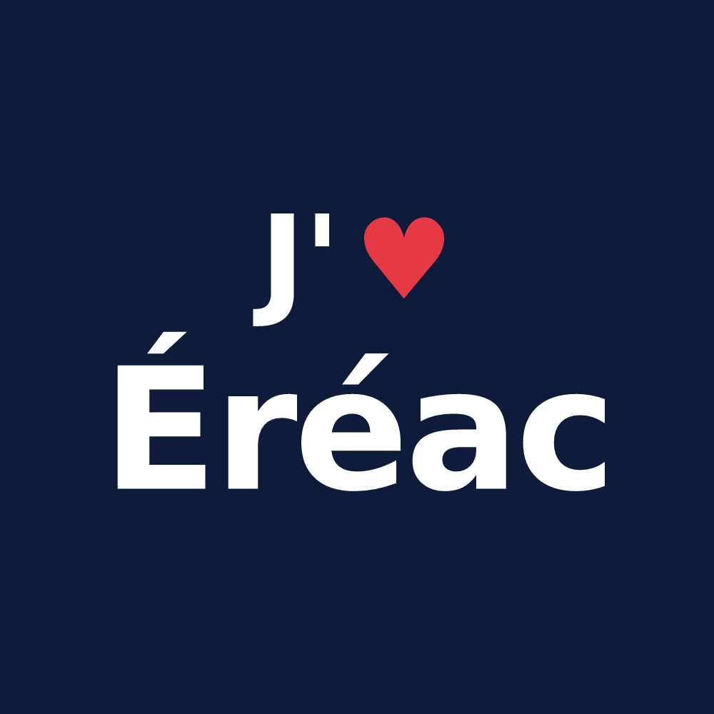 T-shirt personnalisé Éréac — design J'aime Éréac