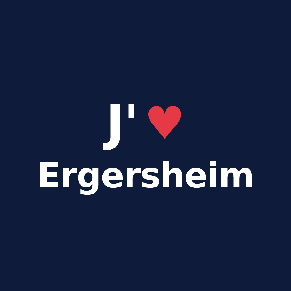 T-shirt personnalisé Ergersheim — design J'aime Ergersheim