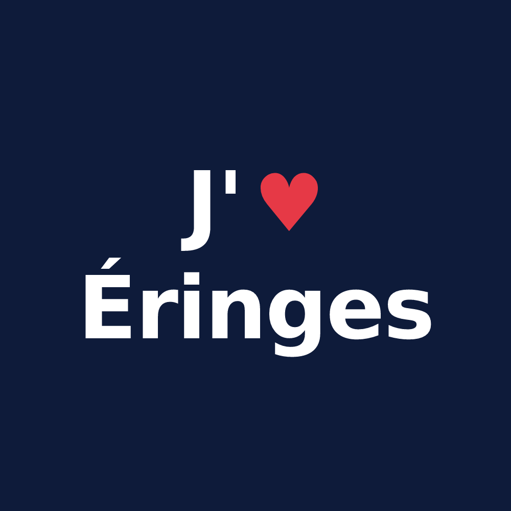 T-shirt personnalisé Éringes — design J'aime Éringes