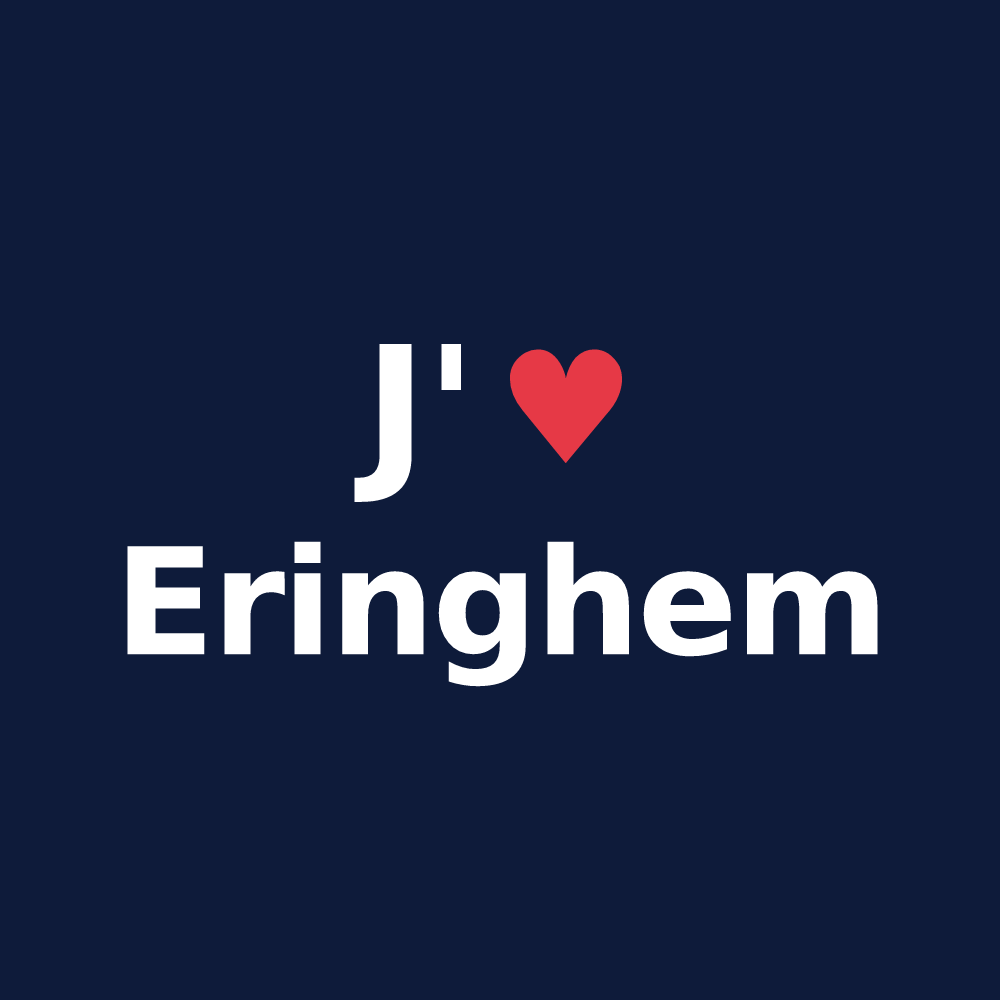 T-shirt personnalisé Eringhem — design J'aime Eringhem