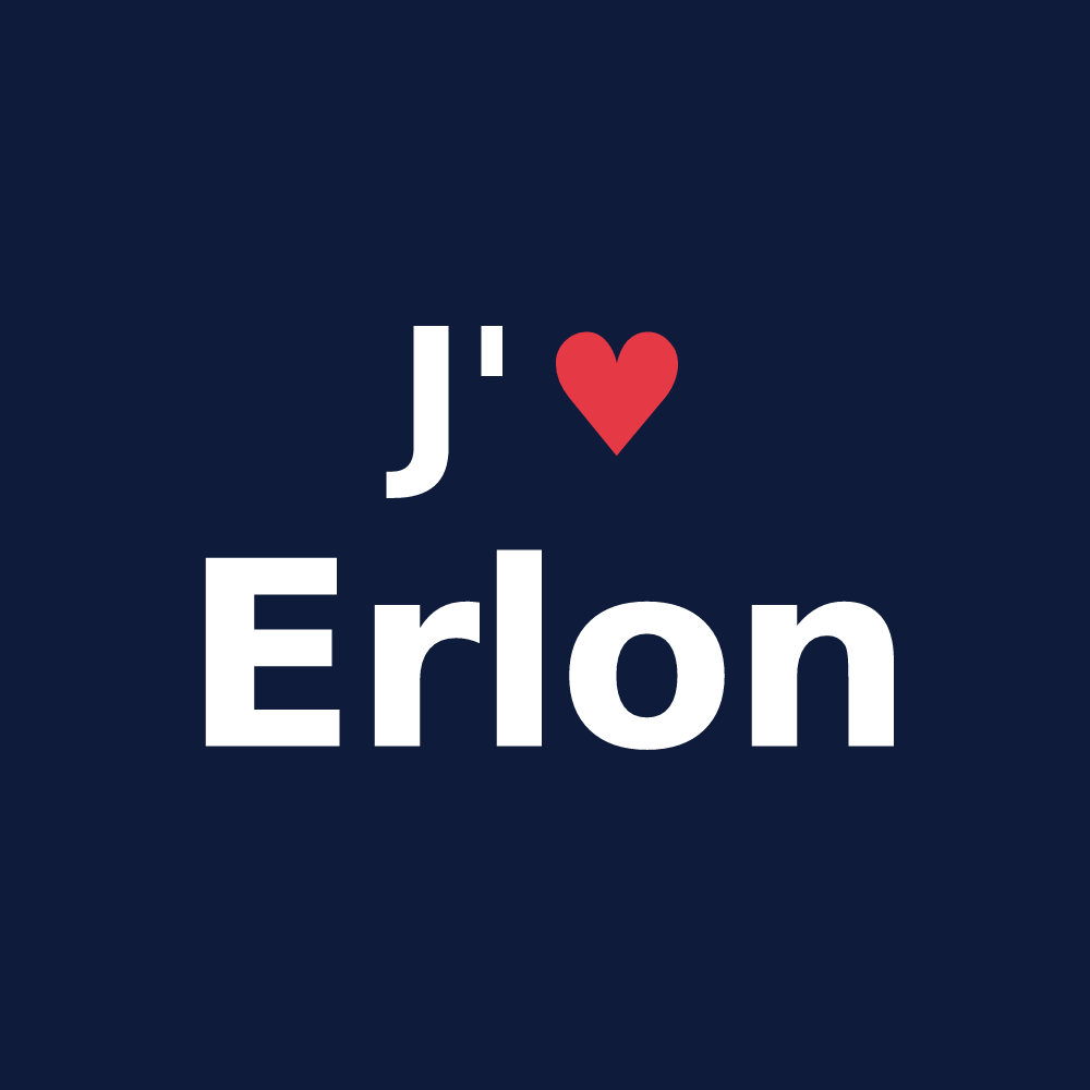 T-shirt personnalisé Erlon — design J'aime Erlon