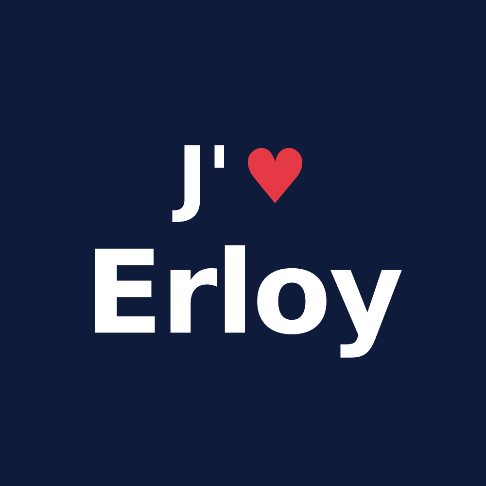 T-shirt personnalisé Erloy — design J'aime Erloy