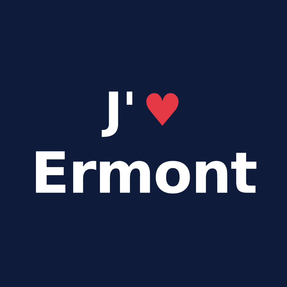 T-shirt personnalisé Ermont — design J'aime Ermont