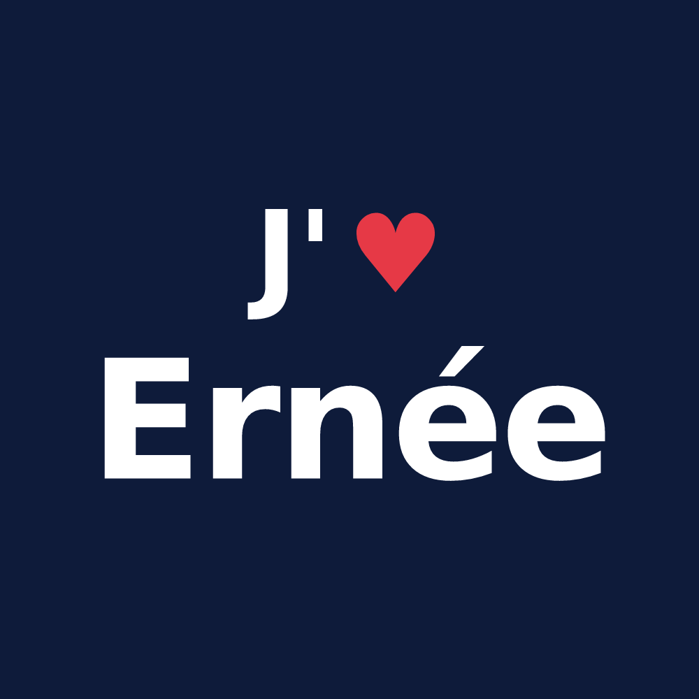 T-shirt personnalisé Ernée — design J'aime Ernée