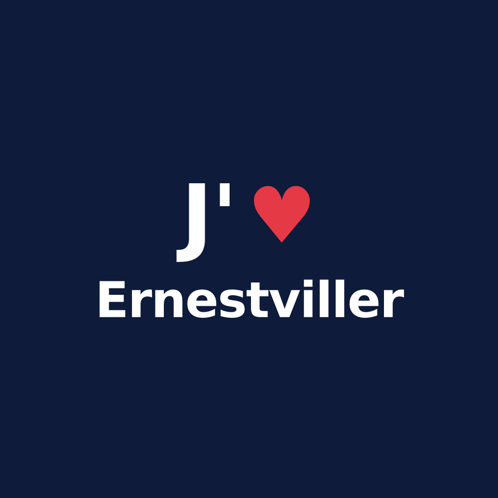 T-shirt personnalisé Ernestviller — design J'aime Ernestviller