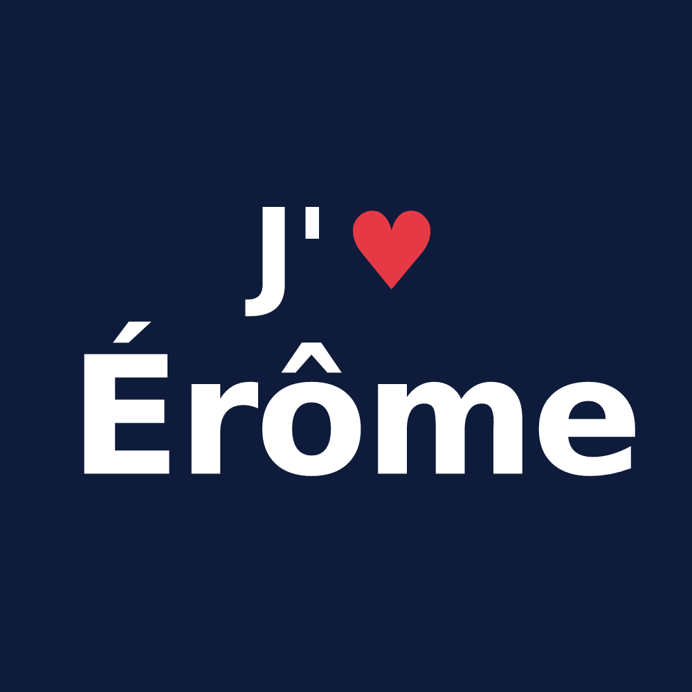 T-shirt personnalisé Érôme — design J'aime Érôme