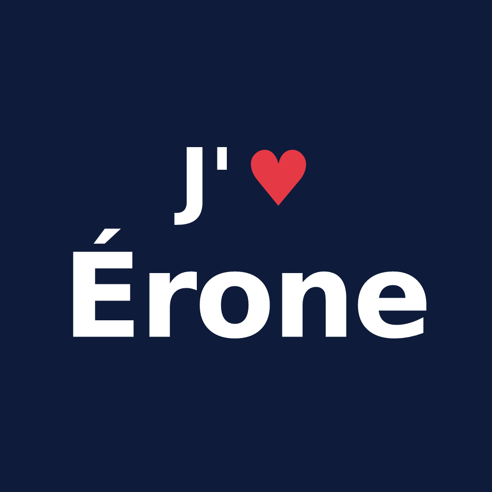 T-shirt personnalisé Érone — design J'aime Érone