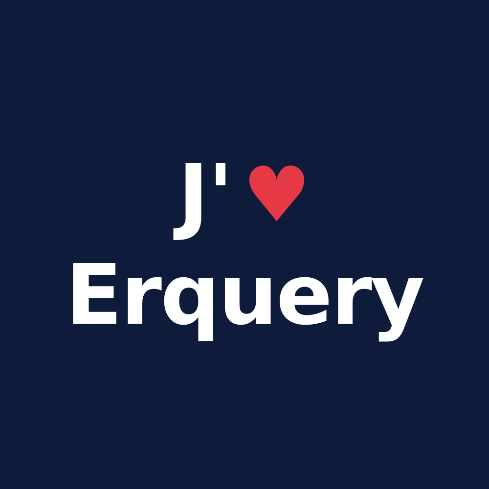 T-shirt personnalisé Erquery — design J'aime Erquery