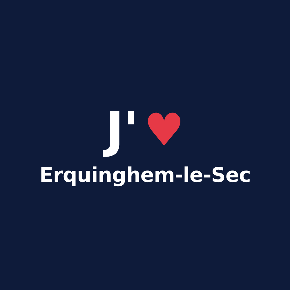 T-shirt personnalisé Erquinghem-le-Sec — design J'aime Erquinghem-le-Sec